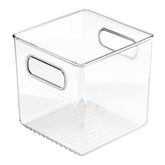 iDesign Linus Binz, Kitchen Organization Bin With Integrated Handles, 12 x 8 x 8, Clear Plastic