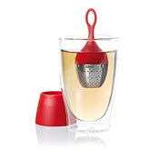 AdHoc Floating Tea Egg Infuser with Stand, Red