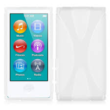 Sanheshun Slim Soft TPU Silicone Back Skin Case Cover For iPod Nano 7, White