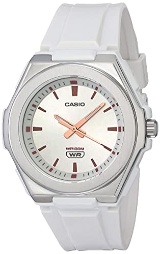 Casio Women's Stainless Steel Quartz Resin Strap, White