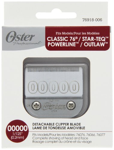 Oster Size00000 Replacement Metal Blade for Classic 76/Titan/Turbo 77 (1/125 / .2mm)