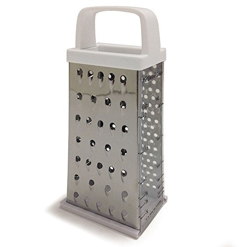 Norpro 4 Sided Stainless Steel Grater (2 sides grater/2 sides clear plastic with measurement)