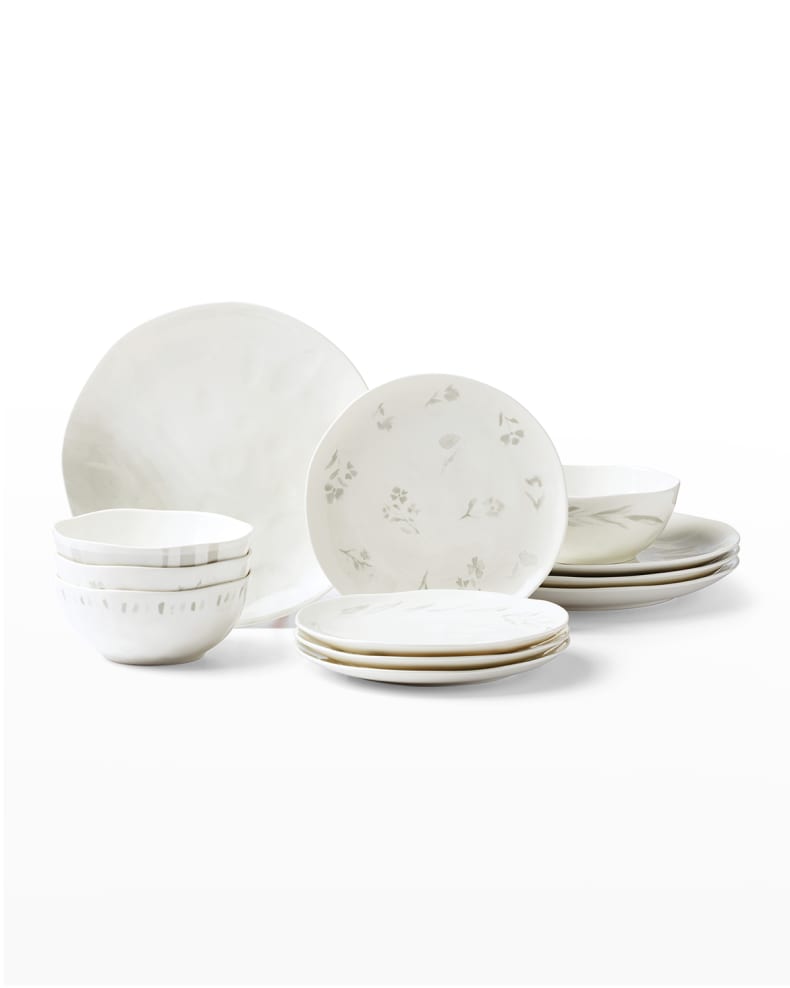 Lenox Oyster Bay 12 Piece Porcelain Dinnerware Set, Service for 4
