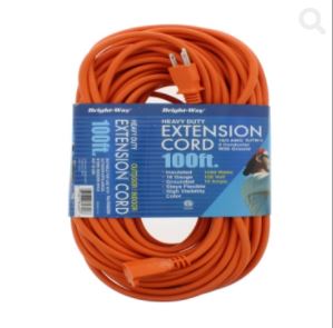 Bright Way 100' Outdoor Extension Cord, Orange
