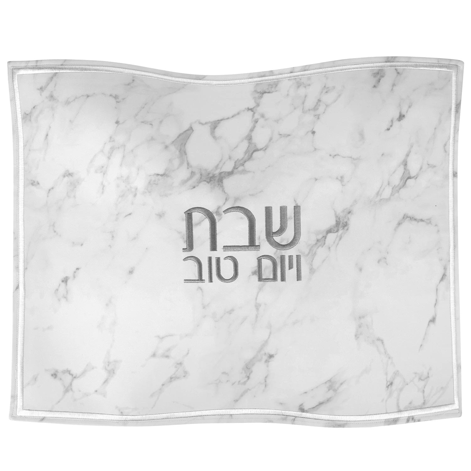 Waterdale Challah Cover, Marble/Silver, 17.5" x 22"