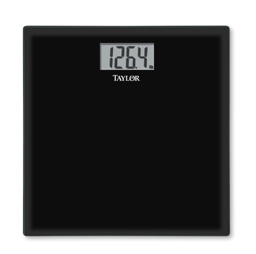 Taylor Digital Glass Bathroom Scale with Black Finish