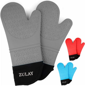 Zulay 2 Piece Silicone Oven Mitts Heat Resistant - Assorted Colors