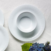 Noritake Conifere Fine White Porcelain 12 Piece Dinnerware Set