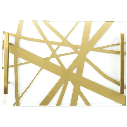 Majestic Giftware Acrylic Challah Board with Gold Design