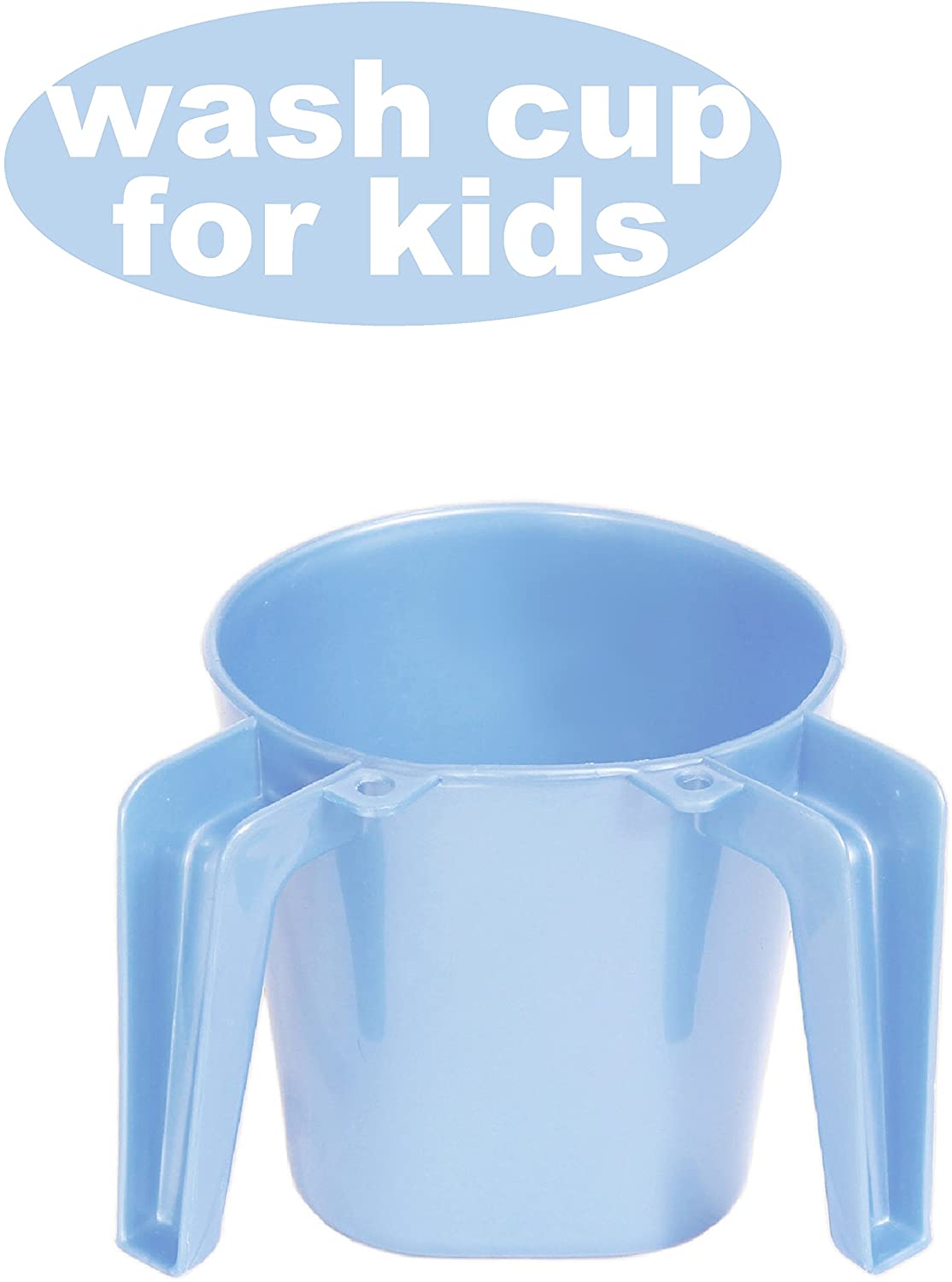 YBM Home Plastic Square Small Washing Cup, Light Blue
