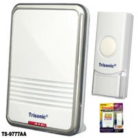Trisonic Wireless Door Bell with 36 Melodies - White