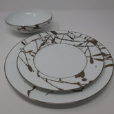 Noritake Raptures Platinum 12 Piece Set, Service For 4, Dinner Salad Soup/ Cereal