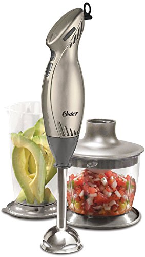 Oster Immersion Hand Blender with Chopper One Size, Silver 250W HANDBLEND