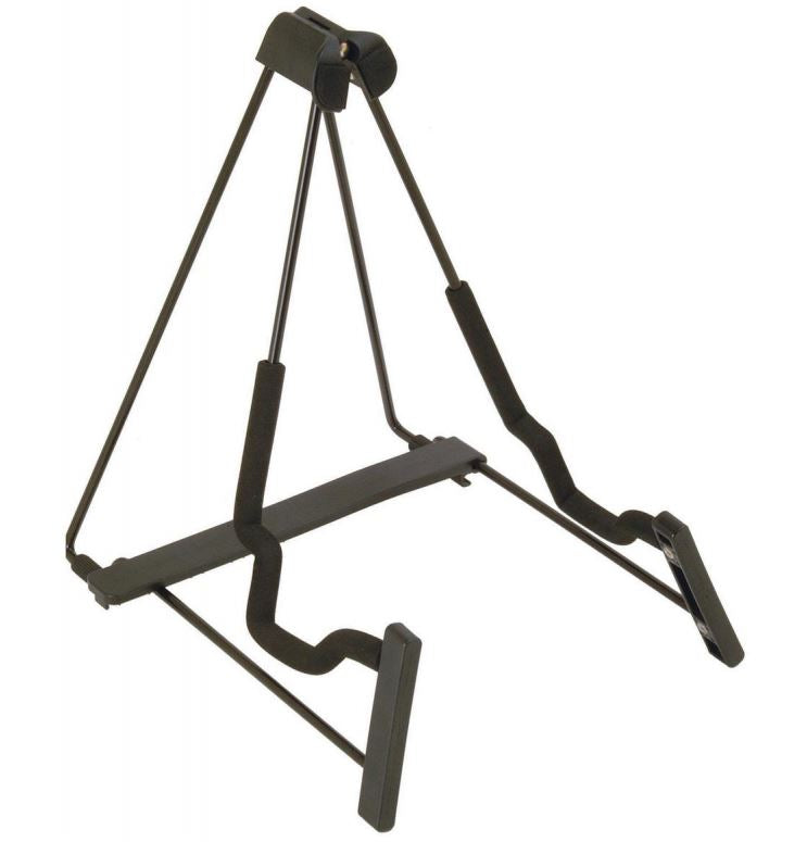On Stage Wire Folding Guitar Stand, Adjusts to Various Sizes and Styles of Guitars, Padding On Contact Points