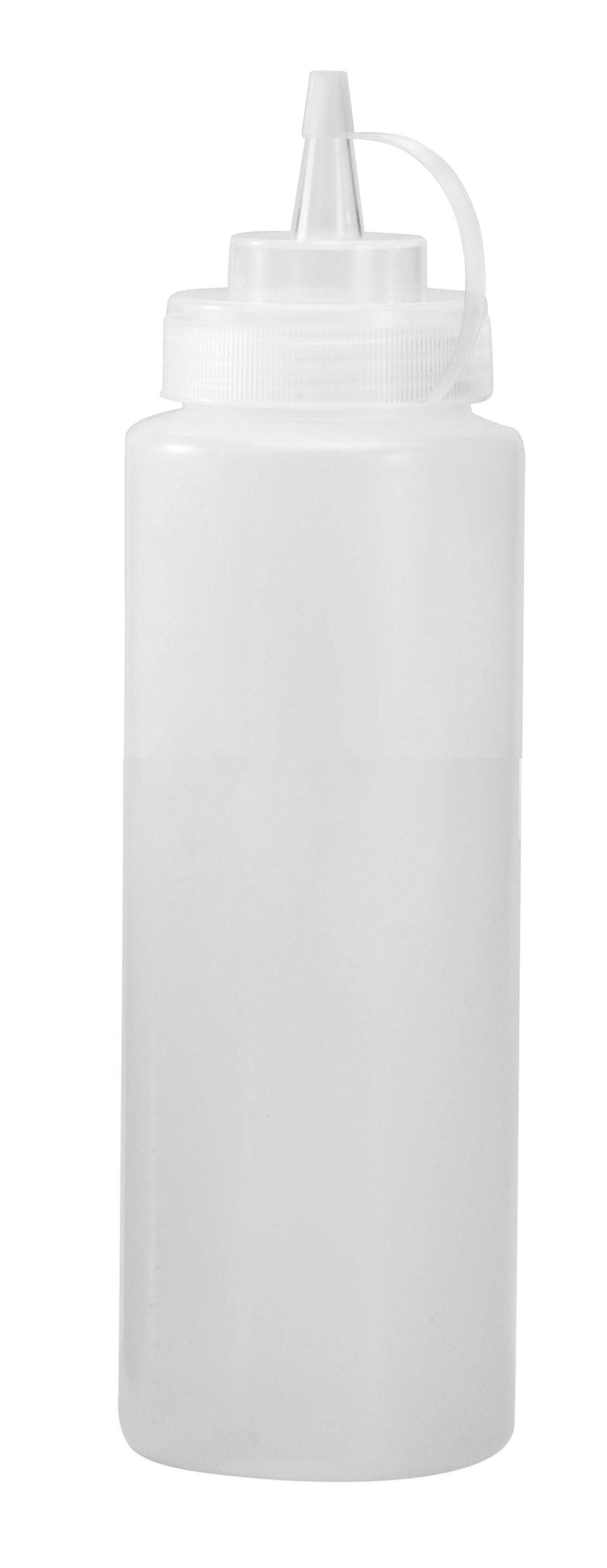 Castro - Clear Plastic Squeeze Bottle W/ Lid, 24 Oz