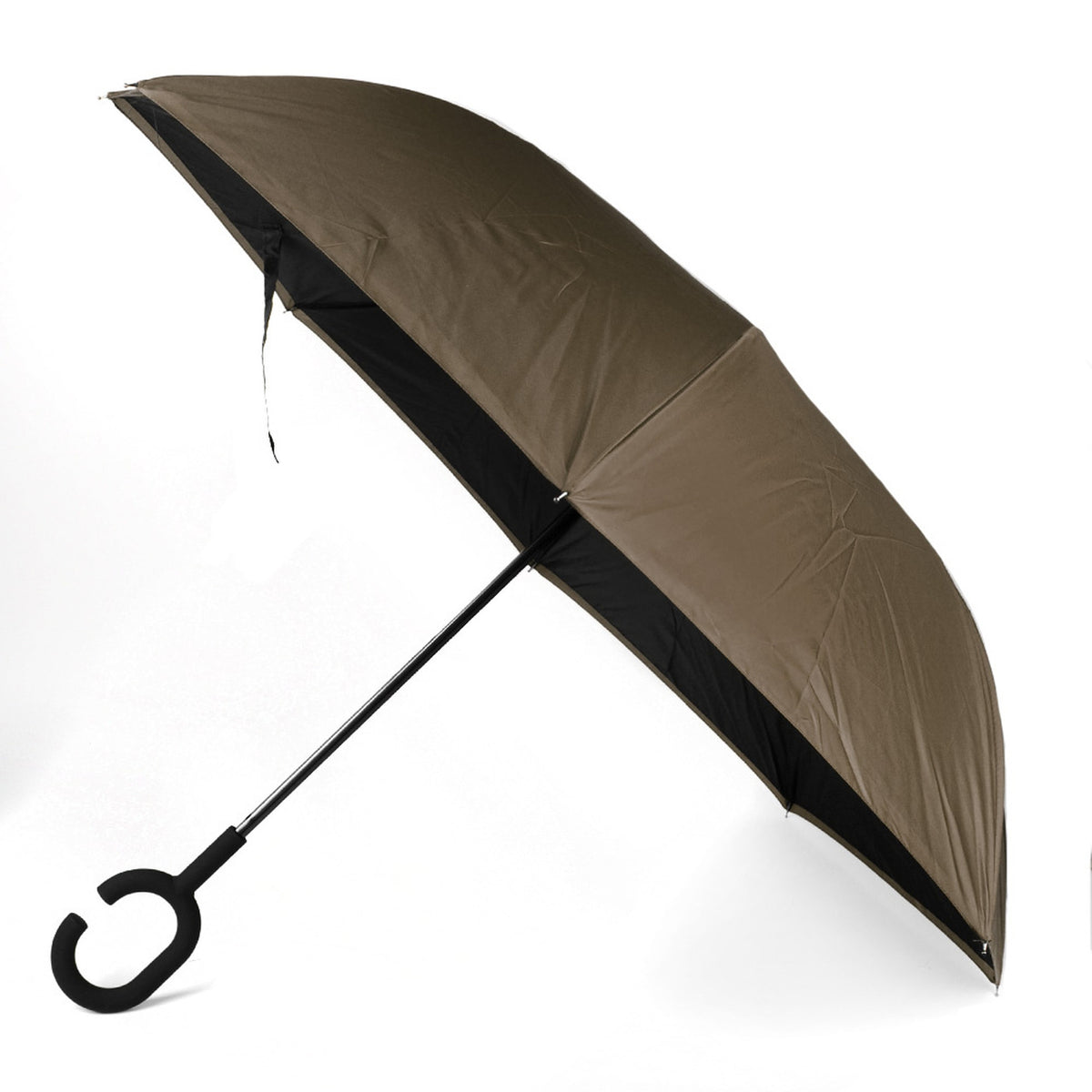 Selini Double Layer School Pride Inverted Umbrella - Brown / Black