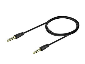 Cellet 3' Stereo Auxiliary 3.5mm to 3.5mm Cable, Black