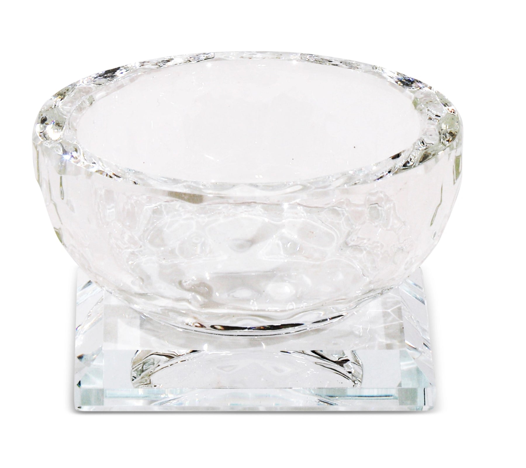 A&M Judaica Crystal Dish 2" X 2" Salt & Honey Holder