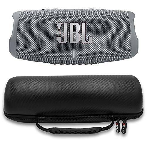 JBL Charge 5 Waterproof Portable Speaker with Built-in Powerbank - Gray