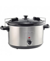 Courant 6-QT Locking Slow Cooker CrockPot, Stainless Steel