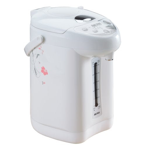 Aroma AAP-340F 4QT Hot Water Pump Pot, White W/ AUTO DISPENSE PUMPPOT