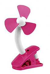 O2 Cool Battery Operated Fan 4 Inch Clip On Fan, Pink (2 AA Batteries, Not Included)
