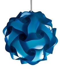 Infinity Lights Large 17" 30 Pc. Puzzle Lamp Shade Lantern, Navy Blue