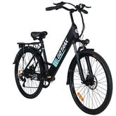 GOTRAX Endure Electric EBike, 26" Wheels, 250W, 15.5 MPH, 28 Miles Range with Pedal Assist, 18 Mile Range Pure Throttle, Quick Charge, Headlight, 265Lb, IPX4, Rack Over Rear Tire