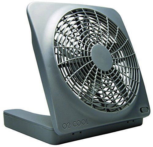 O2COOL 10" 2-Speed Portable Fan with AC Adapter - Also uses 6 x D Batteries, tilts for directional air flow