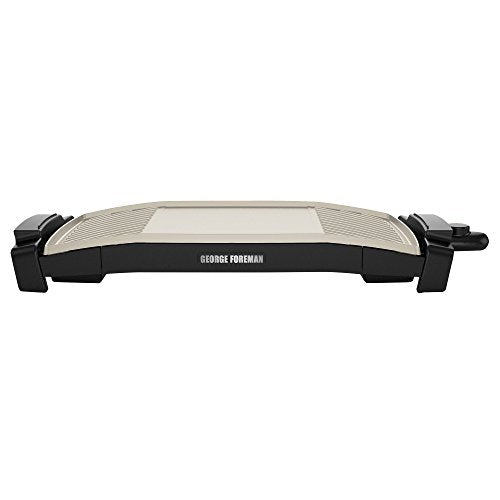 George Foreman GFG240X Dual Surface Griddle + Grill, Ceramic Dimensions: 27" X 11" X 4",  Servings: 15, Adjustable Temperature