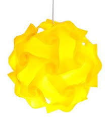 Infinity Lights Small 10" 30 Pc. Puzzle Lamp Shade Lantern, Yellow