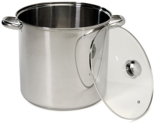 Excelsteel 16QT Stockpot with Encapsulated Base, Stainless Steel - Induction Ready COOKPOT