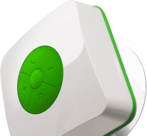 Urge Basics AquaCube Rechargeable Bluetooth Water Resistant Shower Speaker (White/Green)