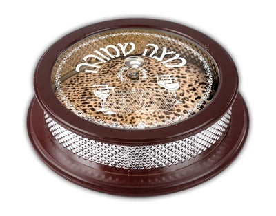 A&M Judaica Wood And Silver Plated Matzah Holder (14.5" x 5")