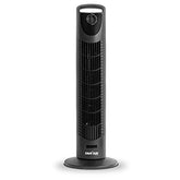 FanFair Tower Fan, 30 Inch Portable Oscillating Fan, 3 Speed Quiet Cooling Settings, Stand Up Floor Fans Safe for Bedroom, Home or Office Use, Black