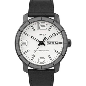 Timex Men's TW2U30400 Mod 44 Black/Antique Silver Leather Strap Watch