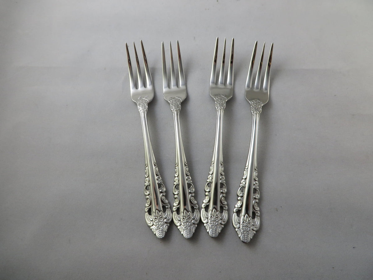 Holister Museum Collection Antique Baroque Dessert Fruit Forks, Set of 4