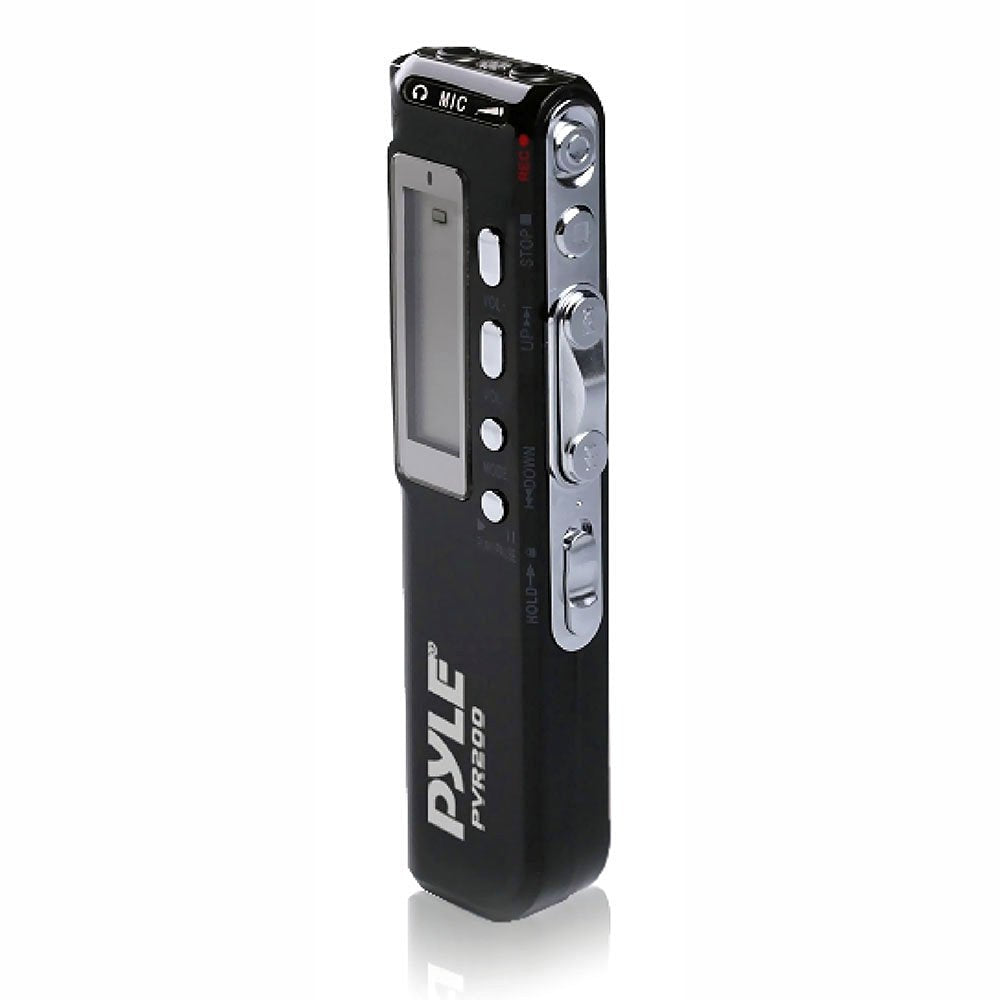 Pyle PVR200 Digital Voice Recorder with 4GB Built-in Memory, Headphone Jack, LCD Display & Built-in Speaker