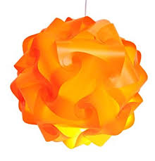 Infinity Lights 30 Pc. Puzzle Lamp Shade Lantern -  Orange - Large 17"