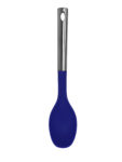 Millvado - Nylon Utensils SS Handle, Solid Spoon, Blue,13.5''