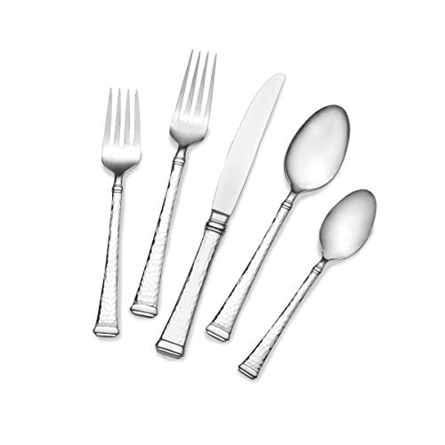Mikasa Hammered Harmony, 18/10, 20 Piece Set, Service For 4, Stainless Steel Flatware Set