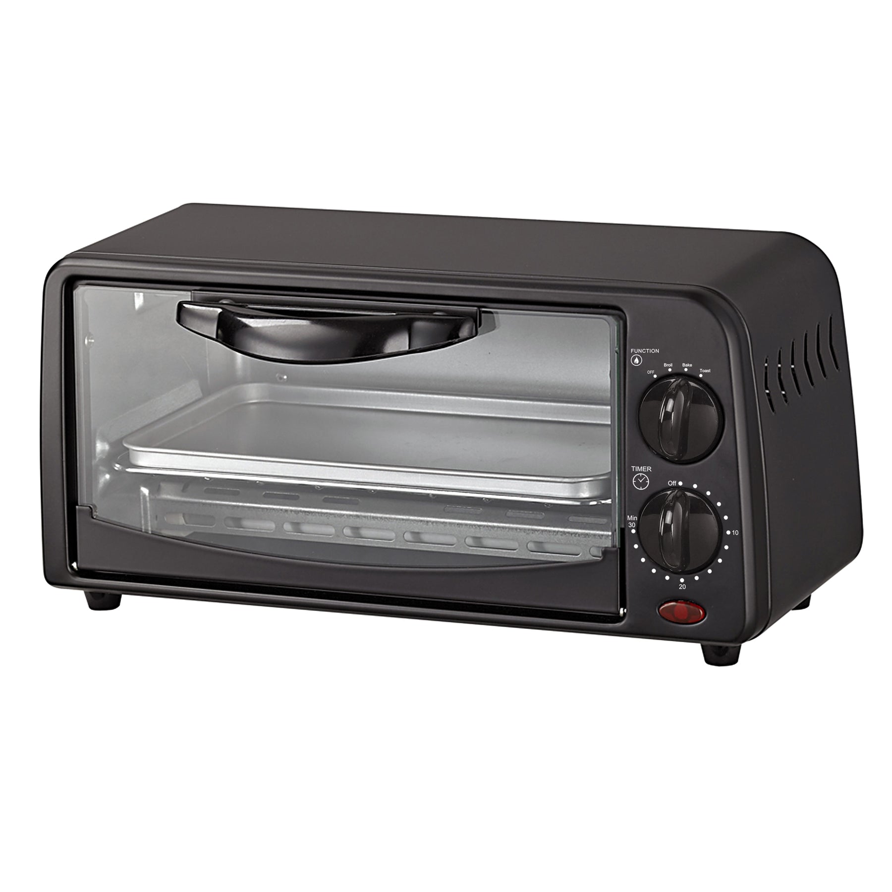 Courant TO621K 2 Slice Compact Toaster Oven with Bake and Broil Functions and 30 Minute Timer, Black TOASTOV 7.48 x 13.33 x 8.39 Inches