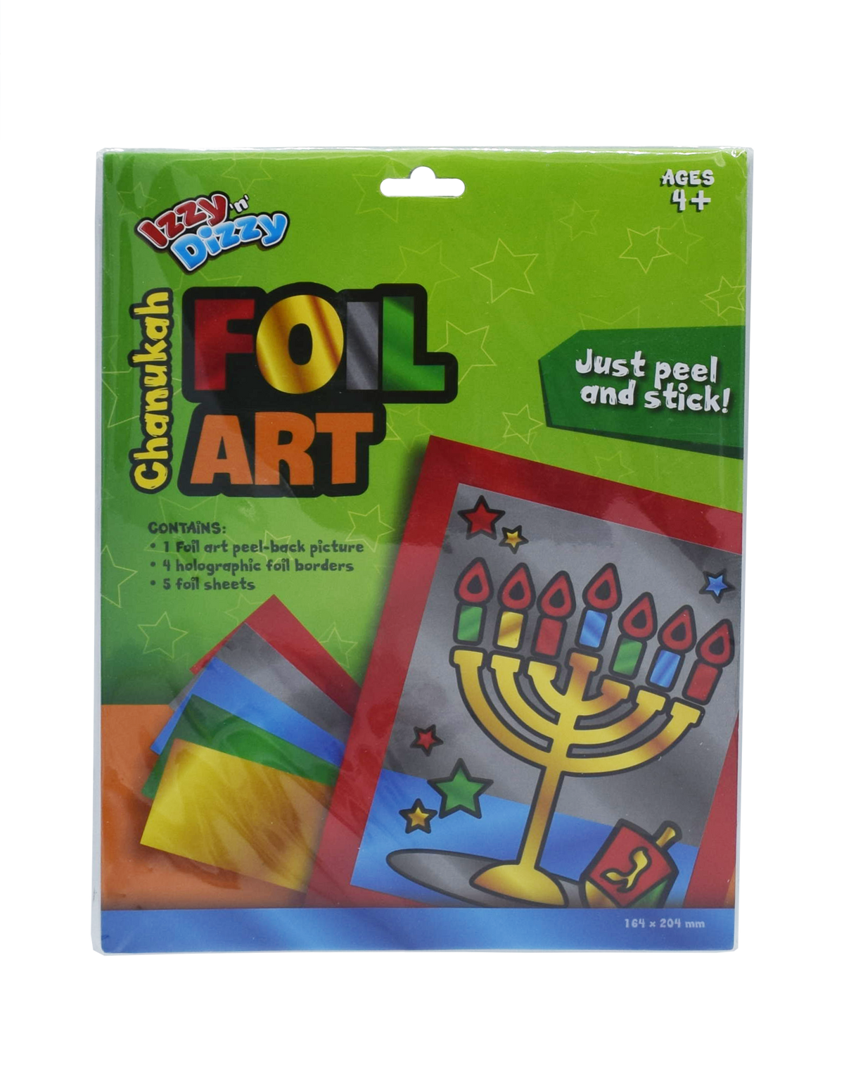 Izzy 'n' Dizzy Chanukah Foil Art Kit