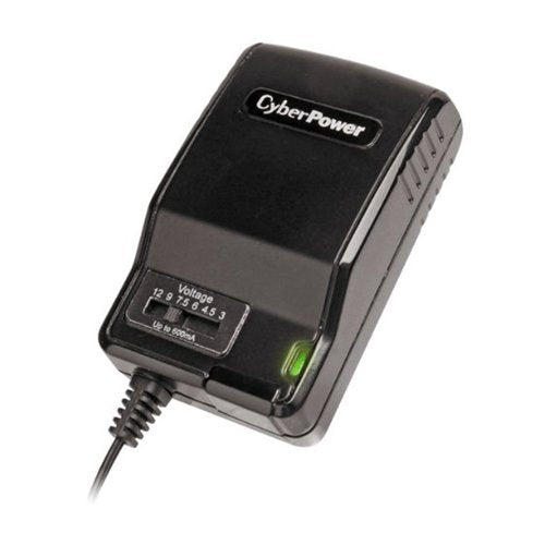 CyberPower CPUAC600 3-12V 600mAh Universal Power Adapter with AC Power Plug