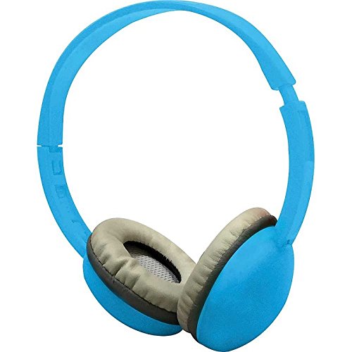 Coby CV-H821BLU Color Kids Over the Head Headphones with Microphone, Blue
