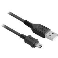 Cellet 3' Long Mini USB Data Cable for GoPro Hero 1/2/3, GPS Systems, Mini USB Compatible Digital Cameras and Cellphones