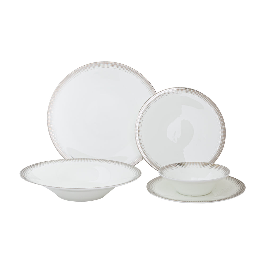 Vikko Shine Ambassador Silver, 20 Piece Dinnerware Set