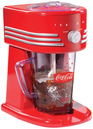 Nostalgia Coca Cola Frozen Beverage Station Slushy Maker Snow Cone Machine Ice Dispenser, 40 oz.