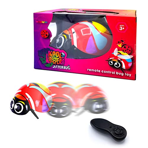 Kool Kreepers Jitterbug - Kid's First Remote Control Toy. Cute RC Ladybug + Easy-To-Control & Small Hand Size 2.4 GHz RC Controller Designed For 3+ Toddlers/Children To Play