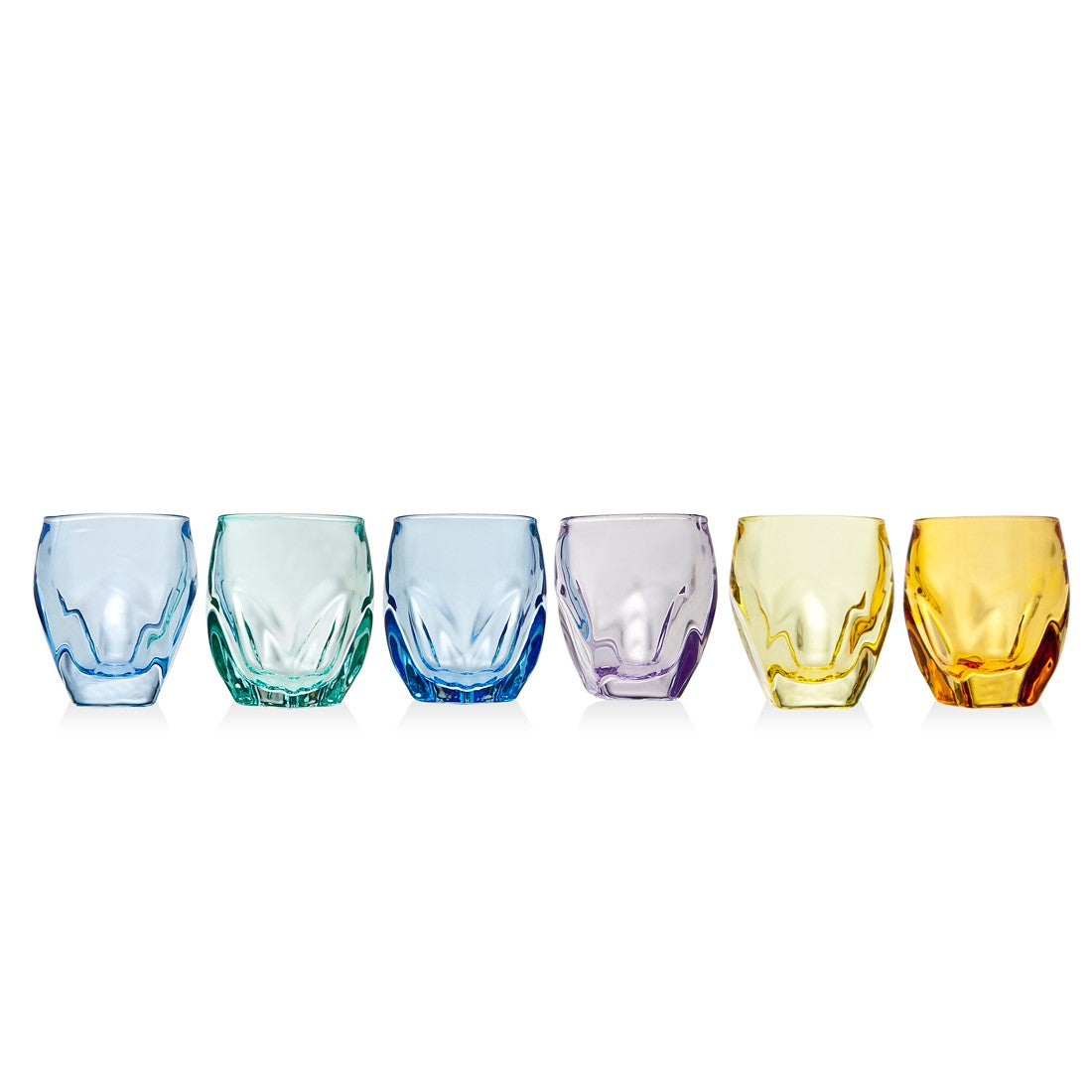 Godinger Silver Art Stockholm 48738 1.3 Oz Colored Shot Glasses, Set of 6